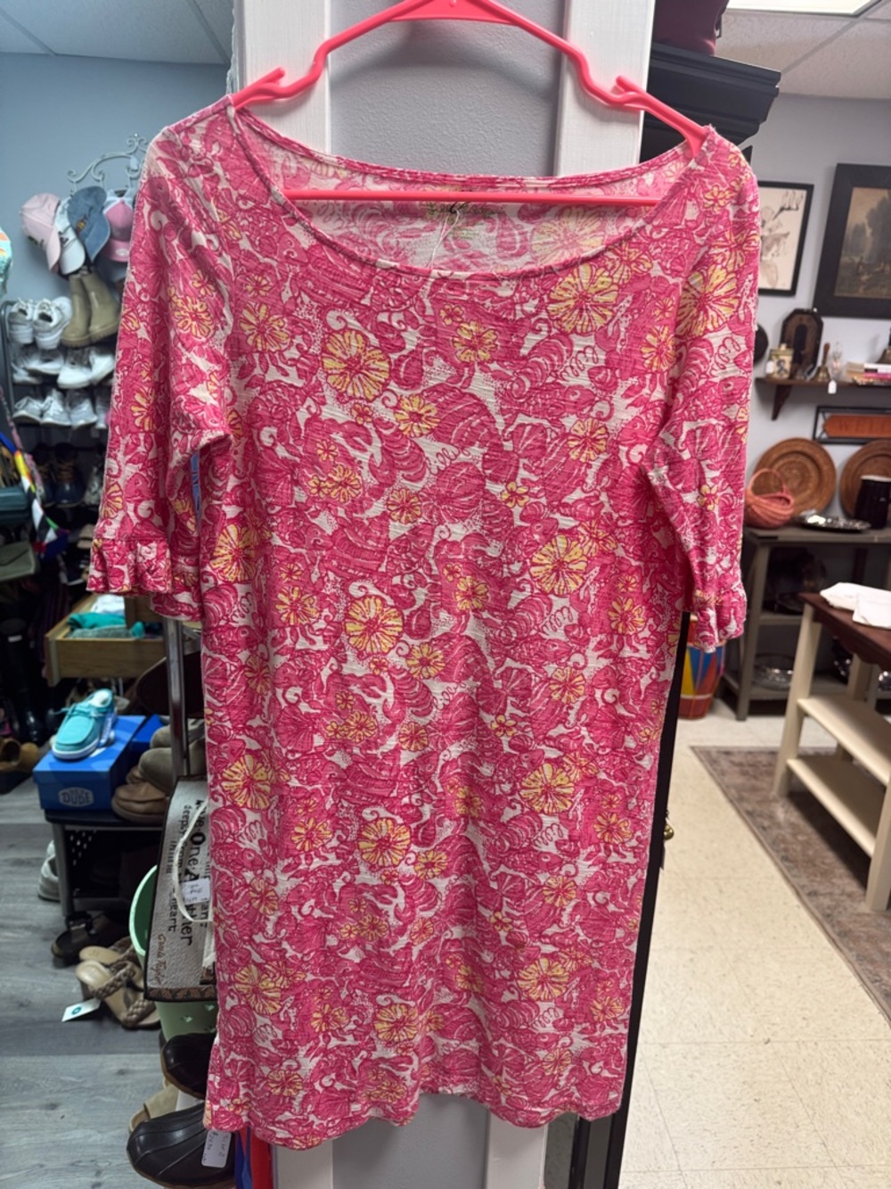 Lilly Pulitzer Pink Floral Print Women's Dress